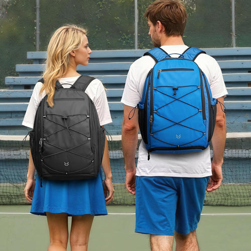 Pickleball Bag Pickleball Backpack for Women & Men School Backpack for Teens Bookbag for College Student with Fence Hook Laptop Compartment(Blue)