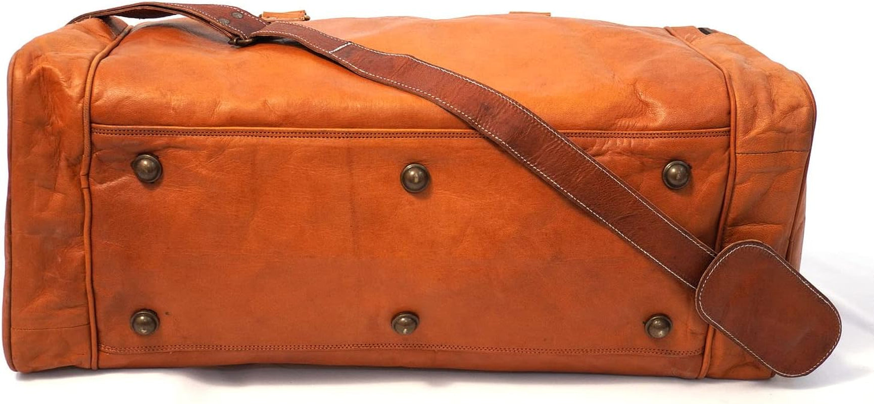 Large Leather 24 Inch Luggage Handmade Duffel Bag Carryall Weekender Airplane Travel Overnight Gym Sports Carry on Duffel Bag for Men and Women