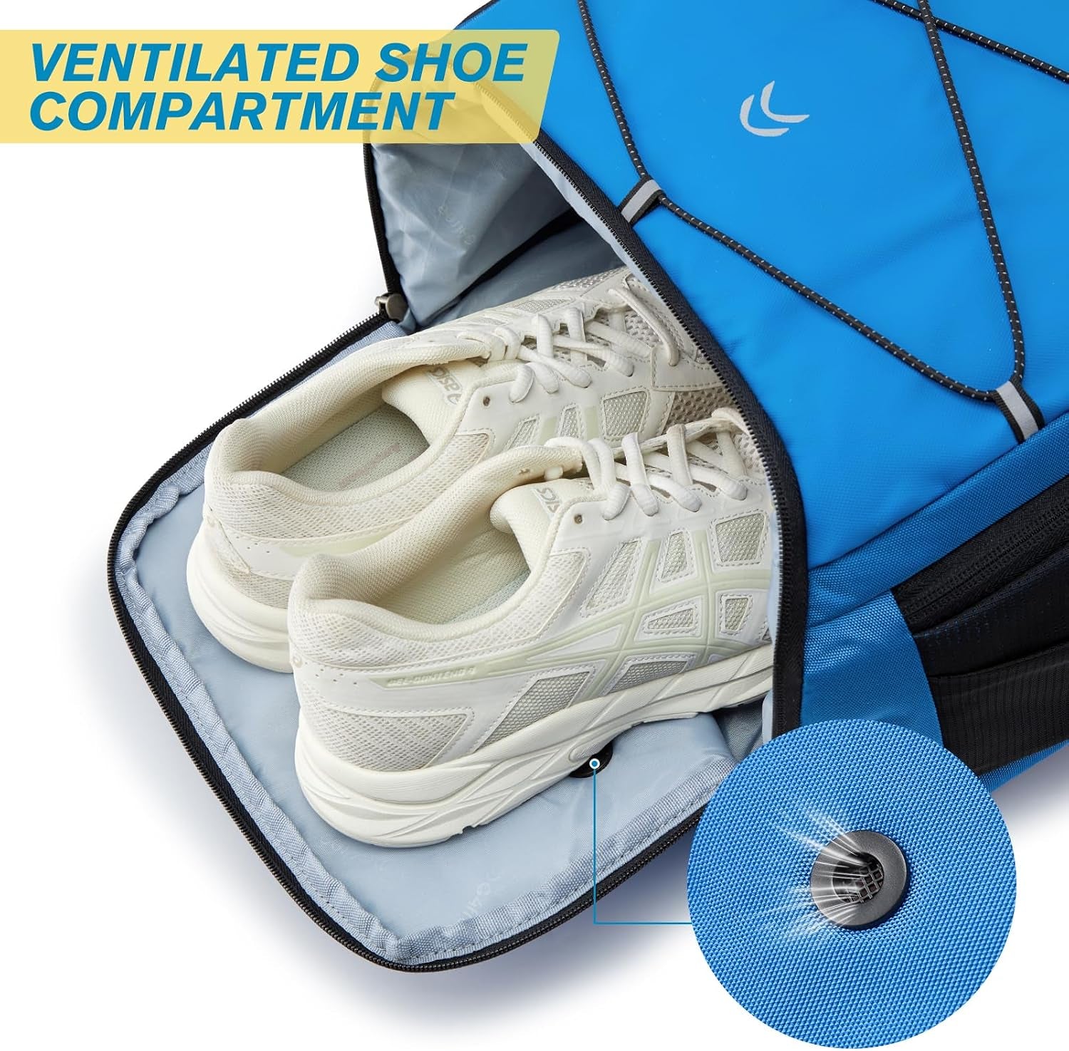 Pickleball Bag Pickleball Backpack for Women & Men School Backpack for Teens Bookbag for College Student with Fence Hook Laptop Compartment(Blue)